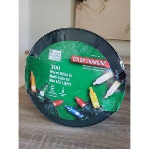 Home Accents Holiday 300 Warm White to Multi-Colored Mini LED Lights Spool